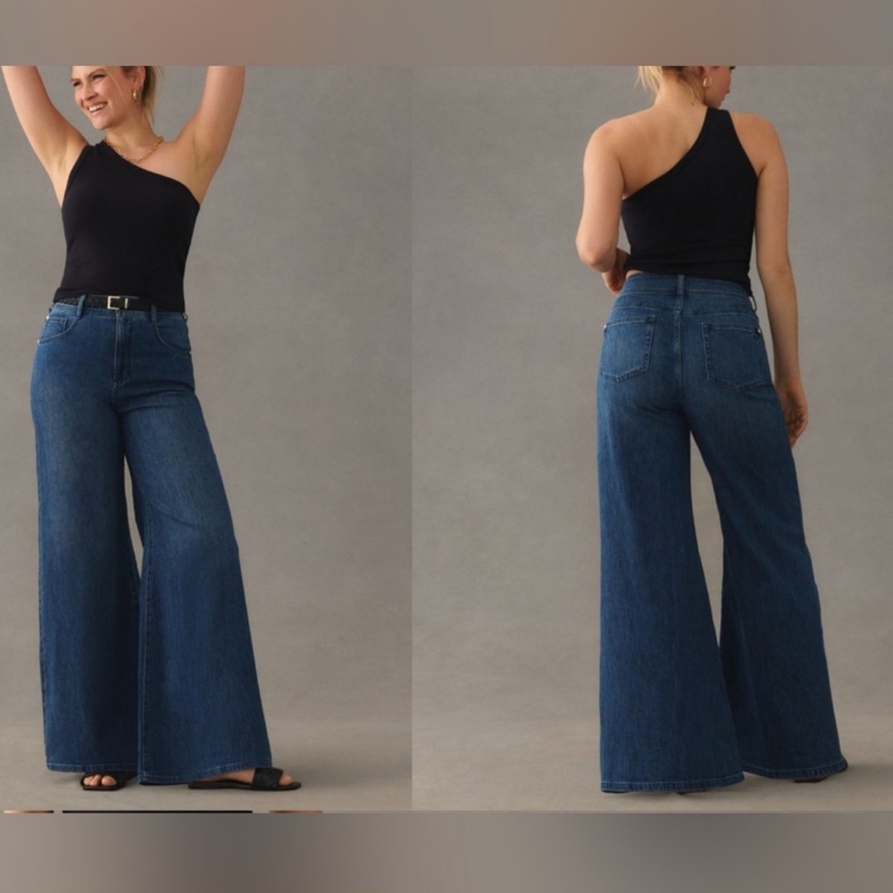 Pilcro Anthropologie wide leg jeans size 28 TALL